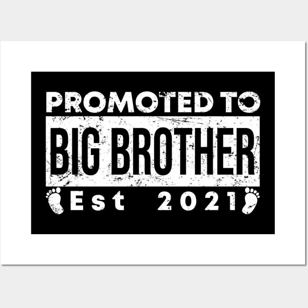 Vintage Promoted to Big Brother 2021 new Brother gift Big Brother Wall Art by Abko90